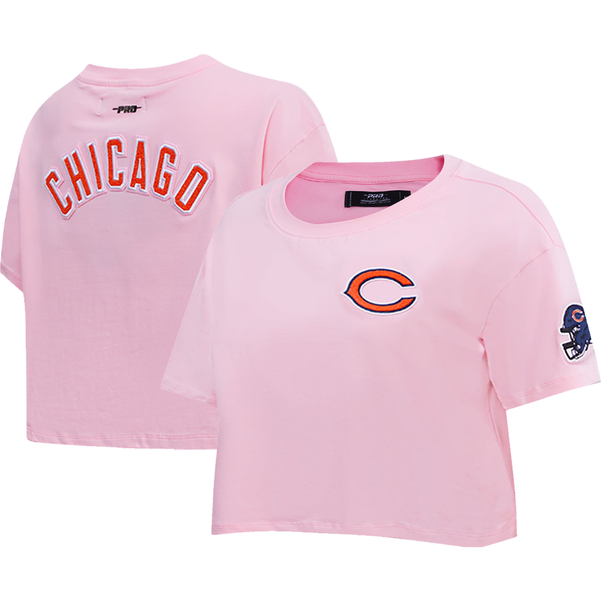 Damen Pro Standard Pink Chicago Bears kurzes, kastenförmiges T-Shirt