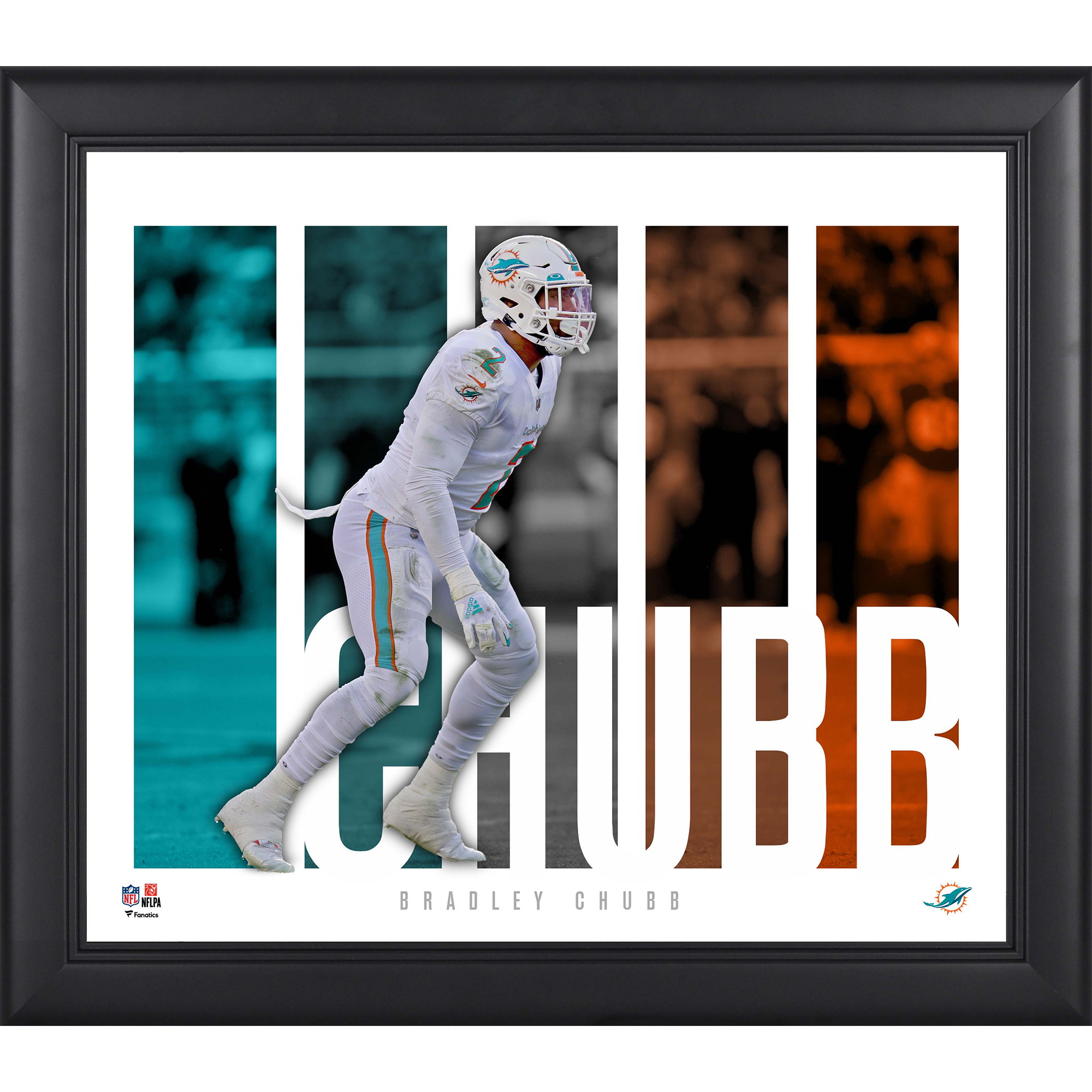 Bradley Chubb Miami Dolphins Gerahmte 15″ x 17″ Spielerpanel-Collage