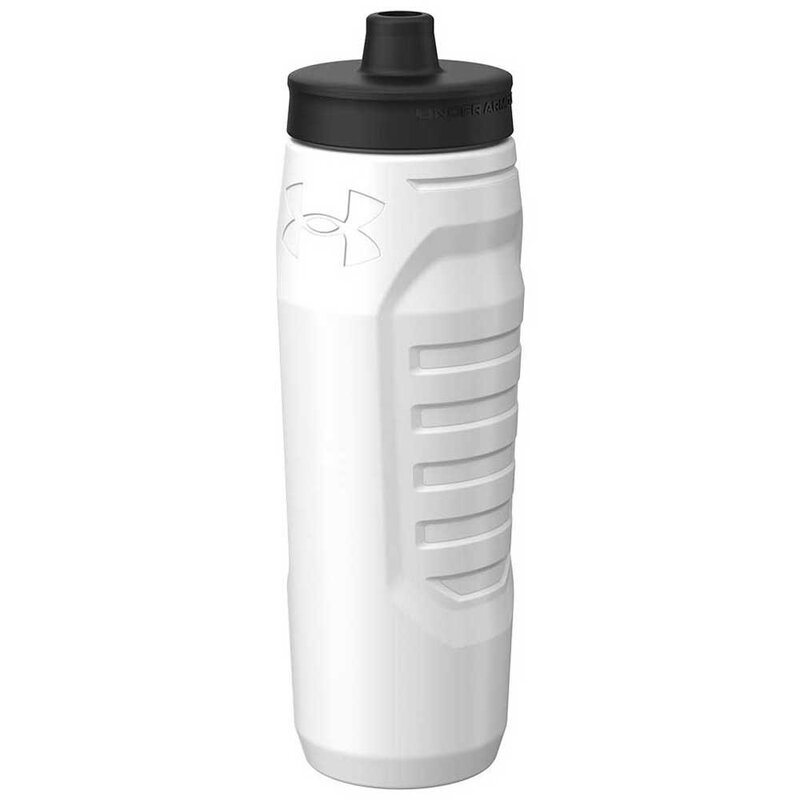 Under Armour Sideline Squeeze 0.95 Liter Water Bottle, UA 32oz Trinkflasche – weiß