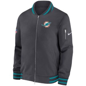 Miami Dolphins Nike NFL Sideline Coach Bomber Jacke