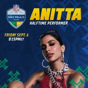 Anitta tritt in der Halbzeit beim NFL Sao Paulo Game auf