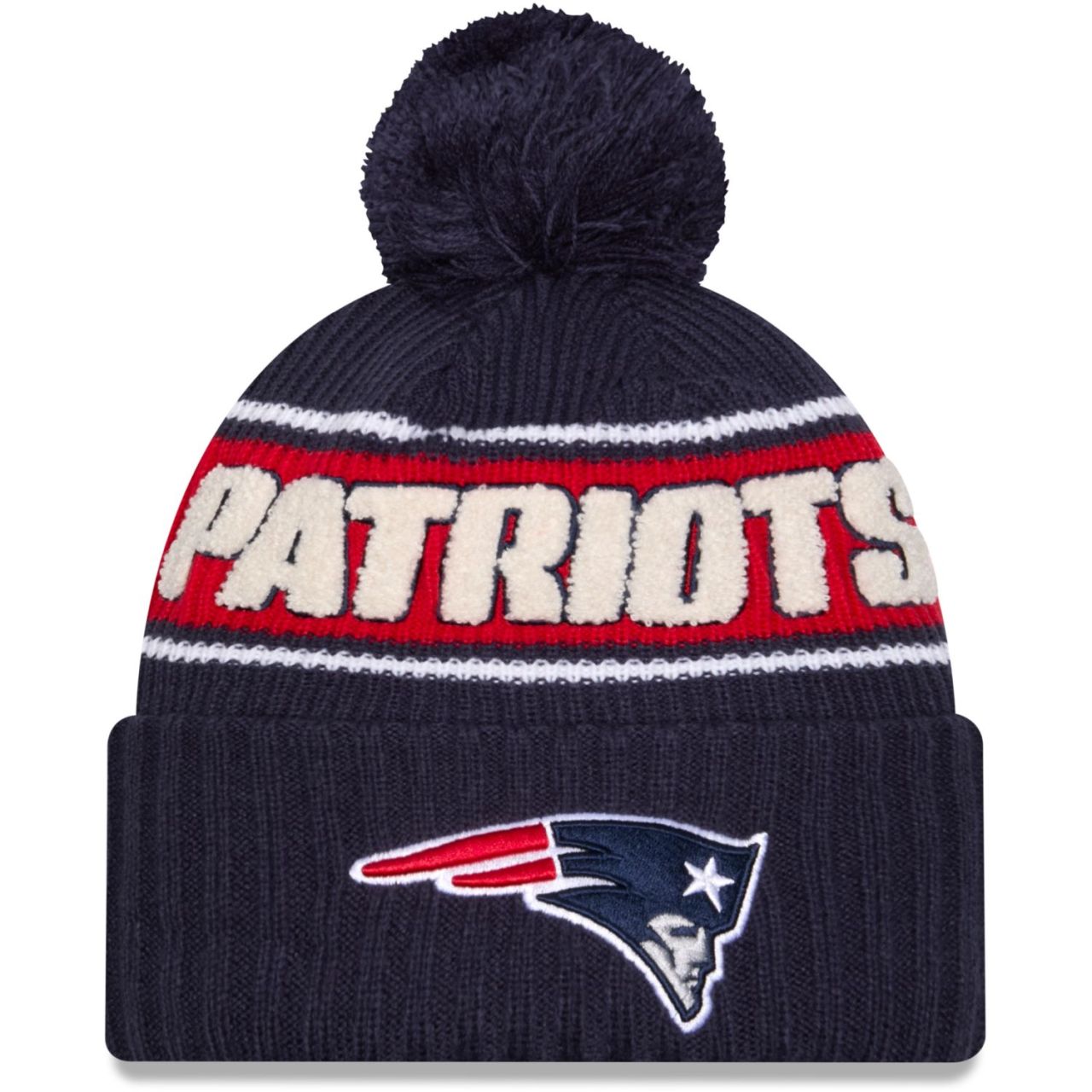 New Era NFL SIDELINE Winter Mütze New England Patriots navy