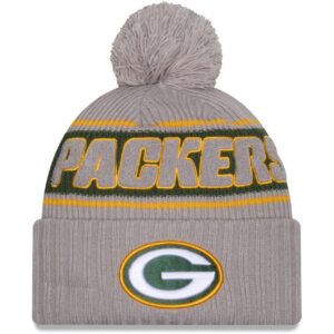 New Era NFL SIDELINE Winter Mütze Green Bay Packers grau