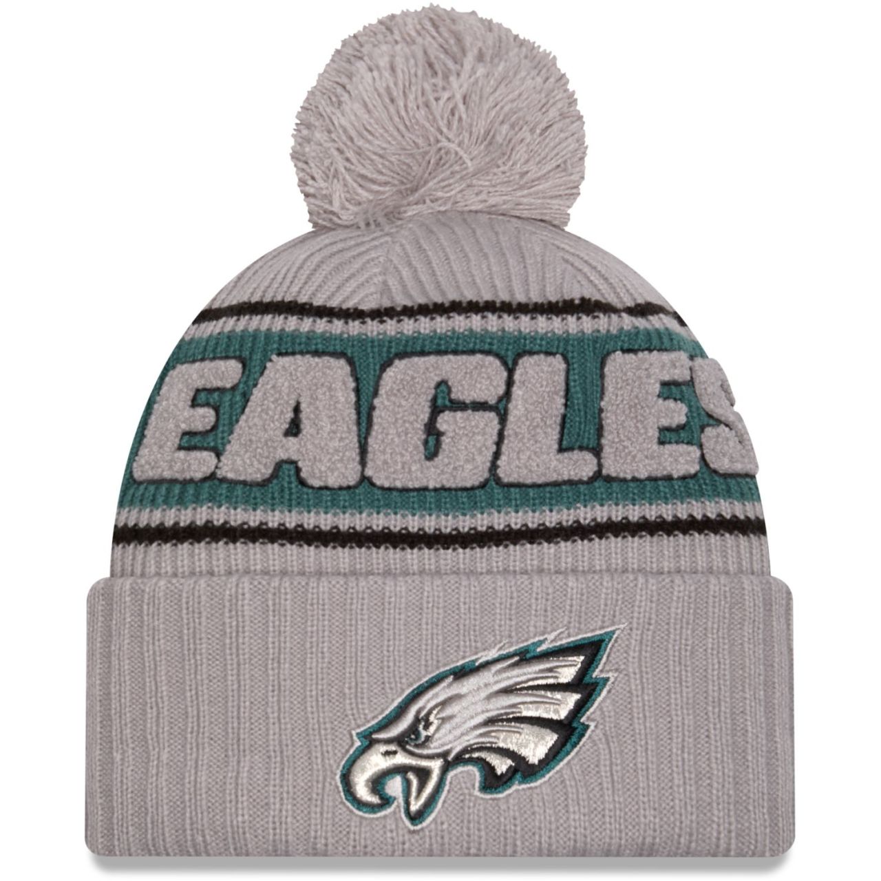 New Era NFL SIDELINE Winter Mütze Philadelphia Eagles grau