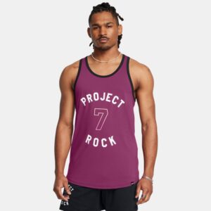 Project Rock Badge Of Honor Mesh-Tanktop für Herren Violett Gemini / Weiß M