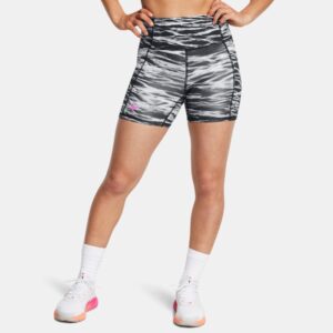 Project Rock Lets Go Bench To Beach Middy Shorts für Damen Schwarz / Vivid Magenta XS