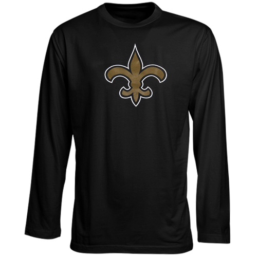 New Orleans Saints Vorschul-Langarm-T-Shirt mit Team-Logo – Schwarz