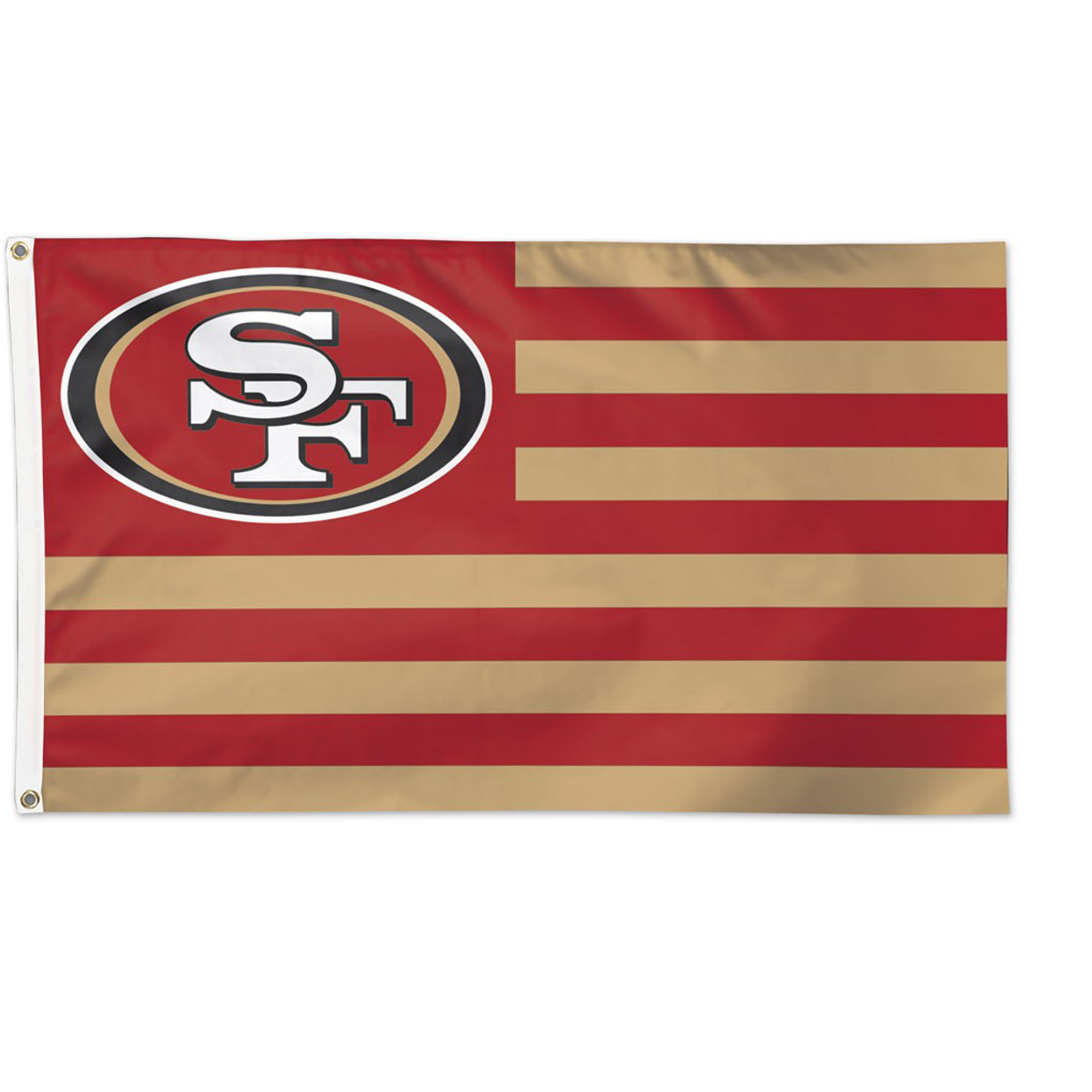 WinCraft San Francisco 49ers Americana Stars & Stripes Deluxe-Flagge, 3 x 5 Fuß