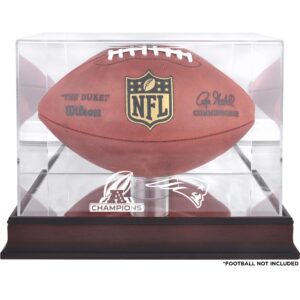 Vitrine mit Football-Logo der New England Patriots 2017 AFC Champions aus Mahagoni