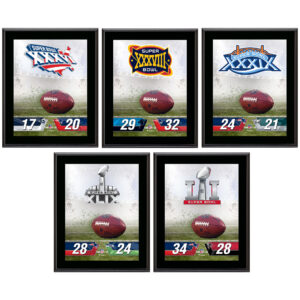 New England Patriots 10,5″ x 13″ sublimiertes Super Bowl Champion-Plakettenpaket