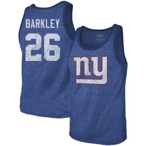 Majestic Threads Saquon Barkley Royal New York Giants Tri-Blend Tanktop mit Namen und Nummer für Herren