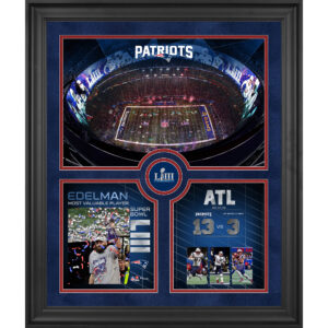 New England Patriots – gerahmte Collage des Super Bowl LIII-Champions-Teams, 23 x 27 Zoll