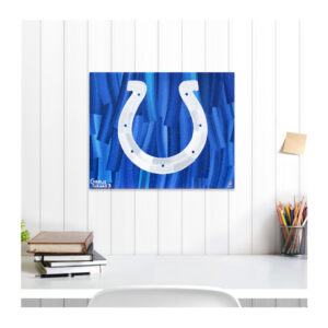 Indianapolis Colts Giclée-Druck auf verschönerter Leinwand, 40,6 x 50,8 cm, Kunst von Charlie Turano III