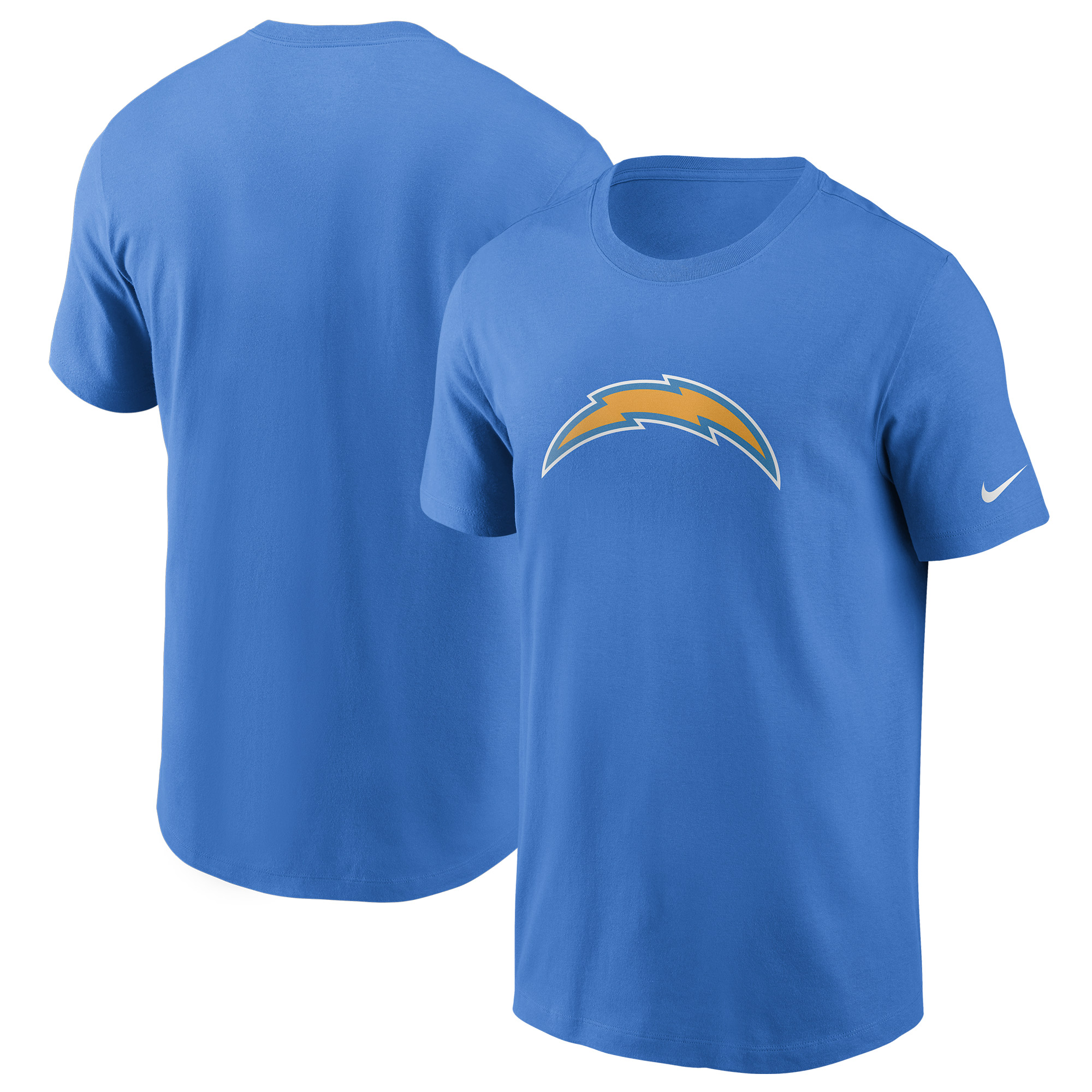 Nike T-Shirt mit primärem Logo der Los Angeles Chargers für Herren in Puderblau