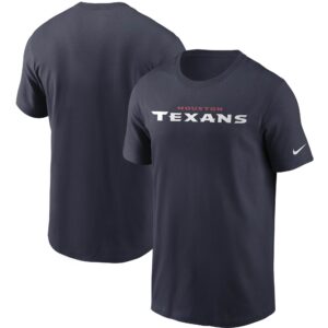 Nike Houston Texans Team-Wortmarken-T-Shirt für Herren in Marineblau