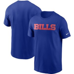 Nike Royal Buffalo Bills Team-Wortmarken-T-Shirt für Herren