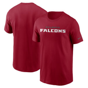 Rotes Nike Atlanta Falcons Team-Wortmarken-T-Shirt für Herren