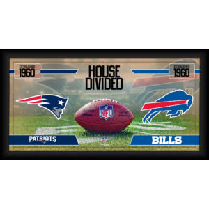 New England Patriots vs. Buffalo Bills Gerahmte 10″ x 20″ Haus geteilte Football-Collage