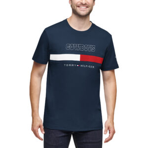 Herren-T-Shirt mit Einsatz der Dallas Cowboys von Tommy Hilfiger in Marineblau