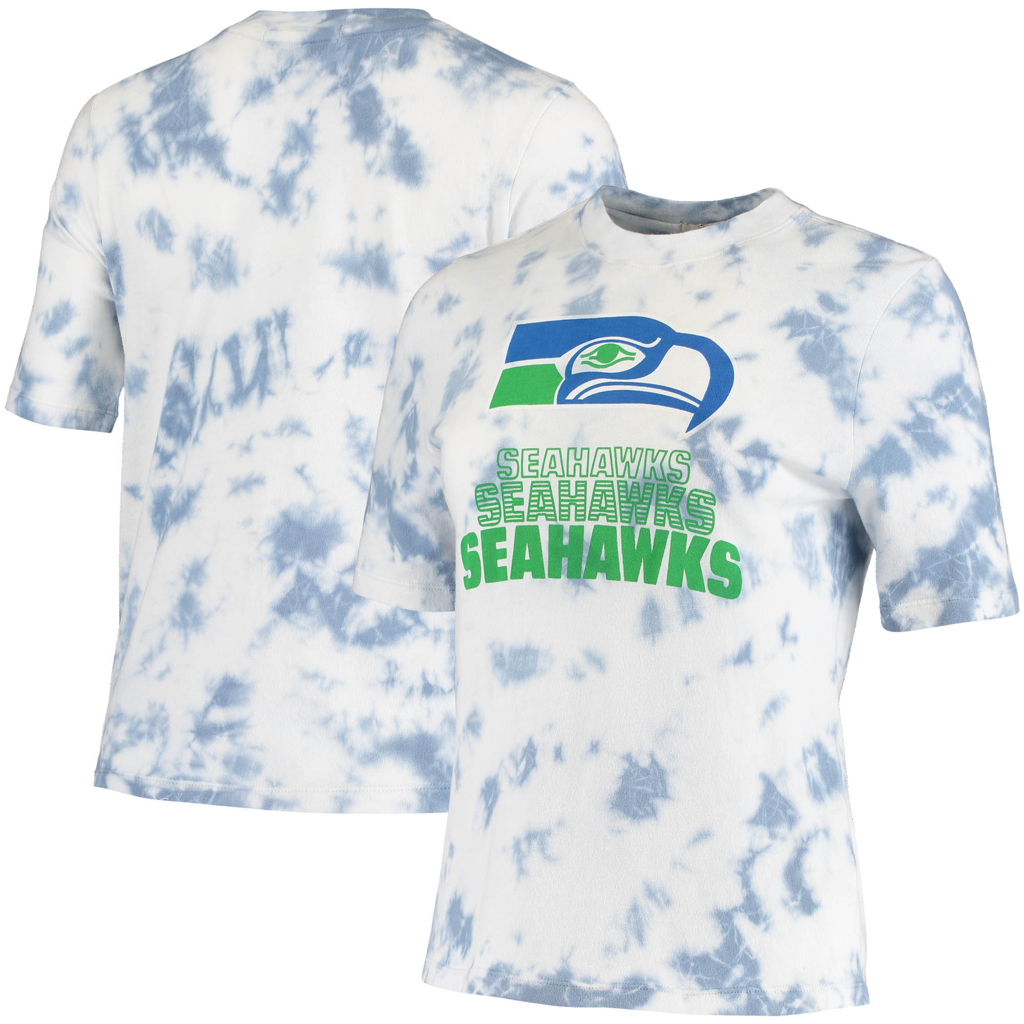 Damen Junk Food Royal Seattle Seahawks Team Spirit Batik-T-Shirt