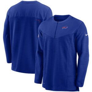 Nike Royal Buffalo Bills Sideline Halbreißverschluss UV-Performance-Jacke für Herren