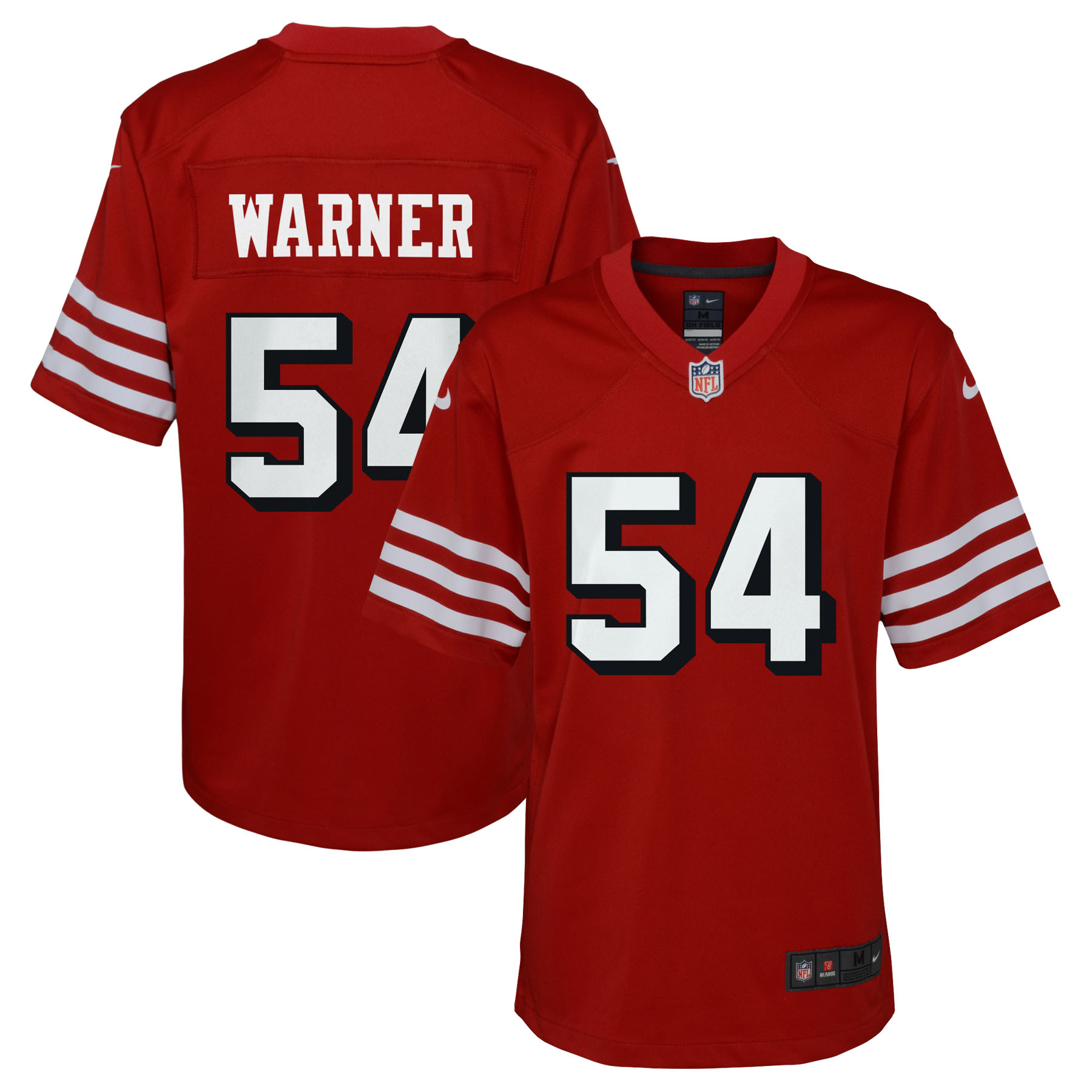 Nike Fred Warner Scarlet San Francisco 49ers Spieltrikot für Jugendliche