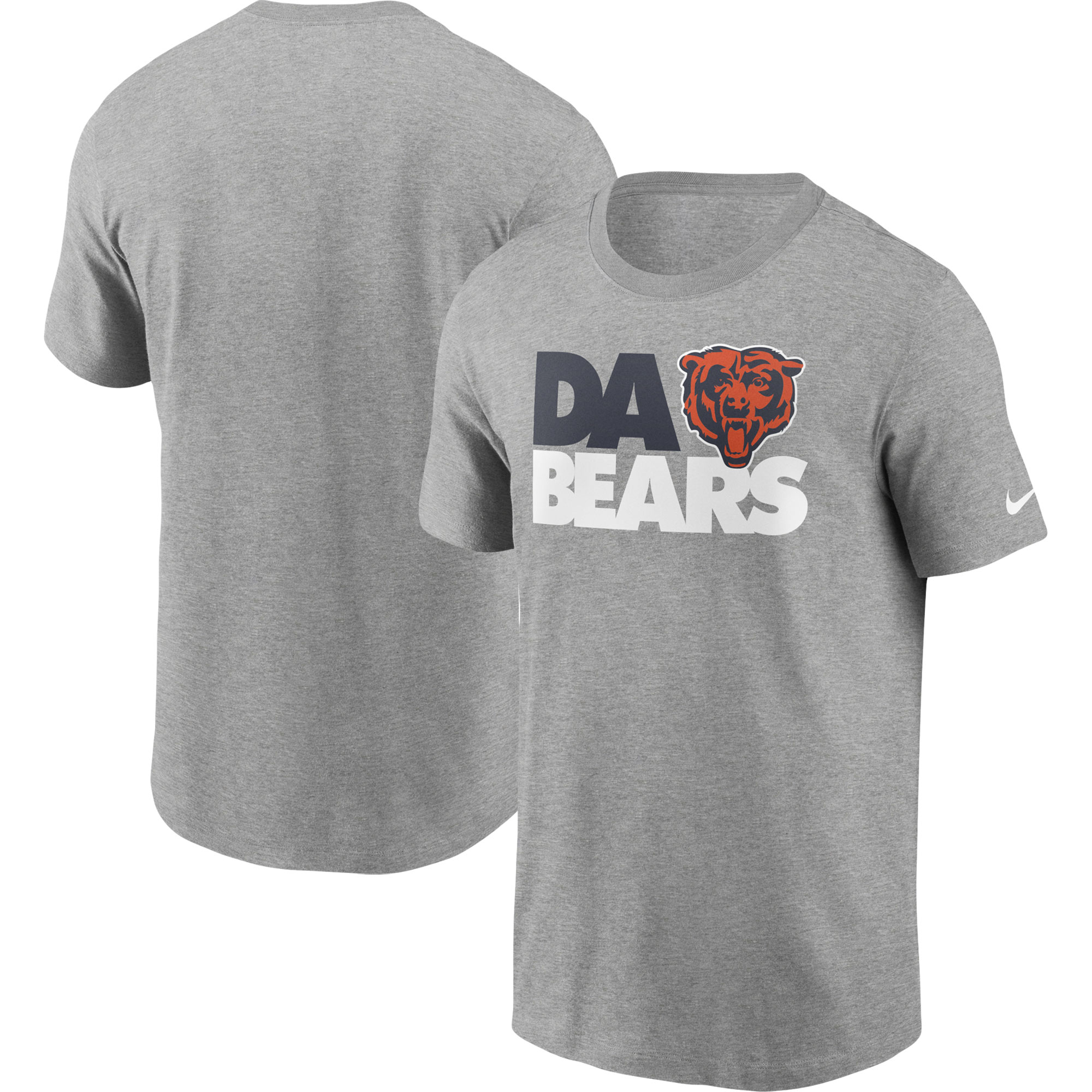 Herren Nike Chicago Bears Hometown Collection Da Bears T-Shirt in meliertem Grau