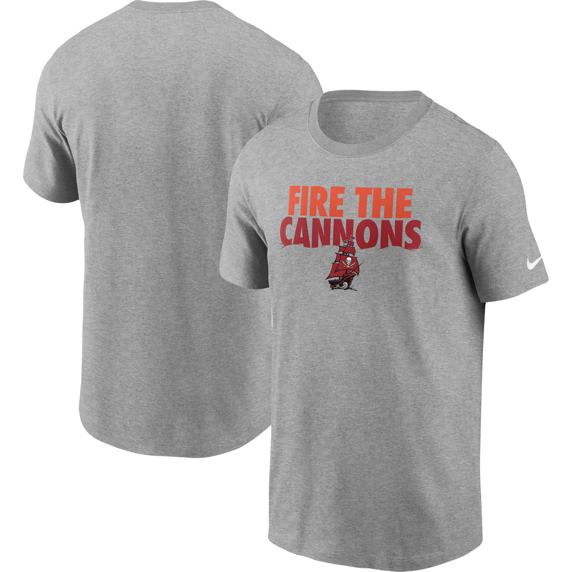 Herren Nike Tampa Bay Buccaneers Hometown Collection Cannons T-Shirt in meliertem Grau