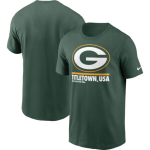 Grünes Nike Green Bay Packers Hometown Collection Title Town T-Shirt für Herren