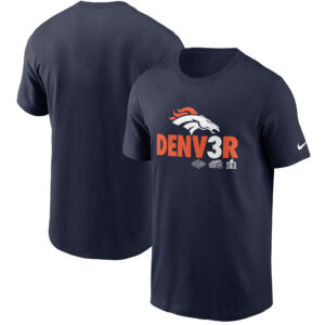 Nike Denver Broncos Hometown Collection Denv3r-T-Shirt für Herren in Marine