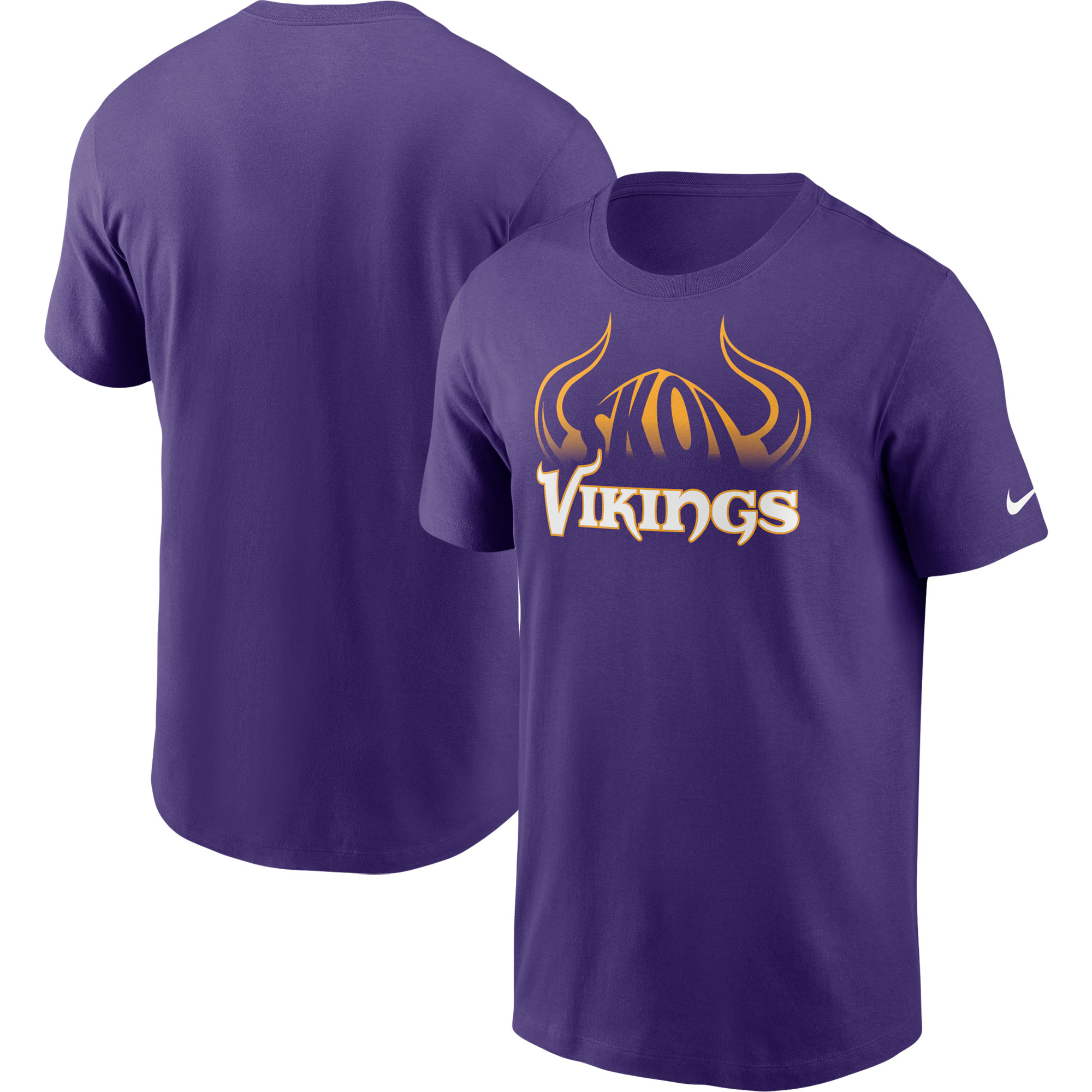 Lila Nike Minnesota Vikings Hometown Collection Helm-T-Shirt für Herren