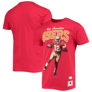 Mitchell & Ness John Taylor San Francisco 49ers Scarlet T-Shirt mit Spielergrafik für Herren