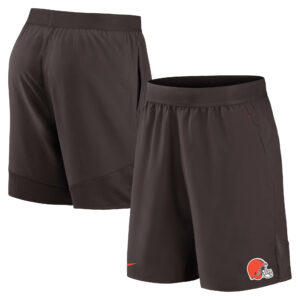 Herren Nike – Cleveland Browns – Stretch-Webshorts in Braun