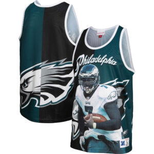 Herren Mitchell & Ness Michael Vick Schwarz/Dunkelgrün Philadelphia Eagles Retired Player Graphic Tanktop