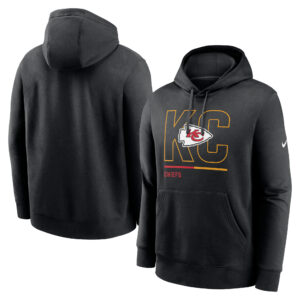 Nike Kansas City Chiefs City Code Club Fleece-Kapuzenpullover für Herren, schwarz