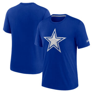 Nike Royal Dallas Cowboys Playback-Logo Tri-Blend-T-Shirt für Herren