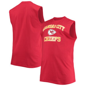 Rotes Kansas City Chiefs-Muscle-Tanktop für Herren in großen Größen