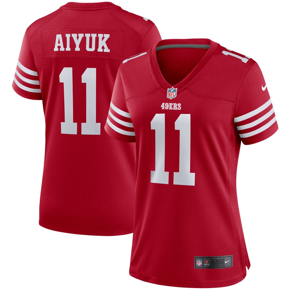 Nike Brandon Aiyuk Scarlet San Francisco 49ers-Spielertrikot für Damen