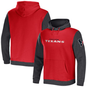 Rot/Dunkelgrauer Colorblock-Kapuzenpullover der Houston Texans für Herren aus der NFL x Darius Rucker-Kollektion von Fanatics