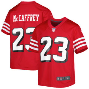 Nike Christian McCaffrey Scarlet San Francisco 49ers-Spieltrikot für Jugendliche