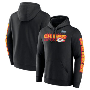 Kansas City Chiefs Super Bowl LVII Star Trail Fanatics-Kapuzenpullover für Herren, schwarz