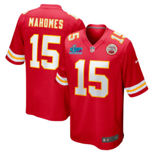 Rotes Nike Patrick Mahomes Kansas City Chiefs Super Bowl LVII (Saison 2022) Spieltrikot mit Patch für Herren