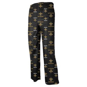 New Orleans Saints Preschool Flanell-Pyjamahose mit Allover-Logo – Schwarz