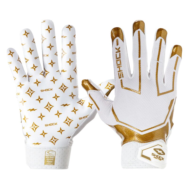 Shock Doctor Showtime Gold Receiver Handschuhe – weiß/gold Lux Gr.XL