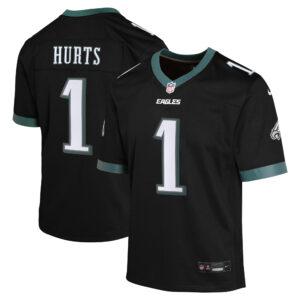 Philadelphia Eagles Nike Game Alternatives Trikot – Schwarz – Jalen Hurts – Jugend