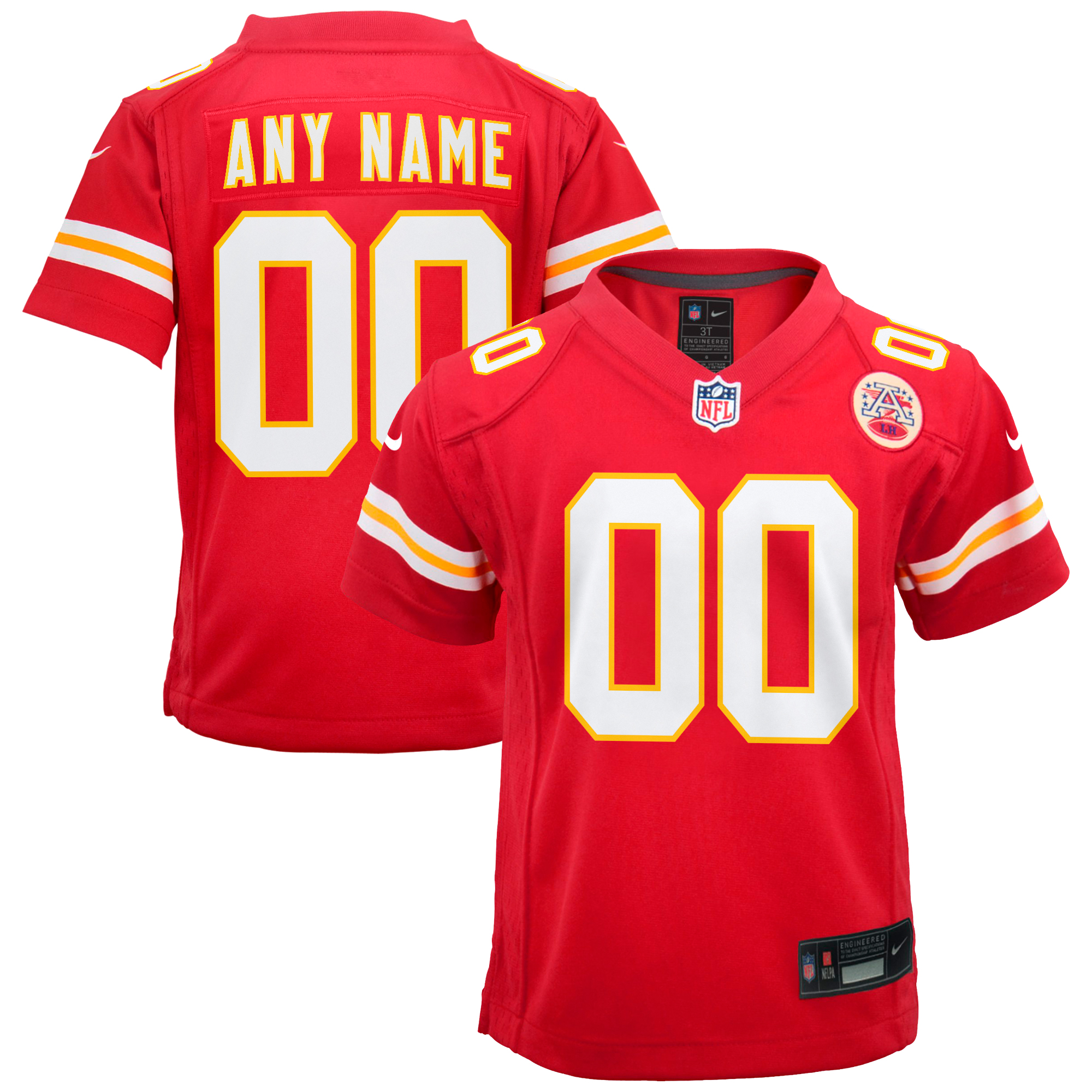 Kansas City Chiefs Home Game Jersey – Custom – Kids