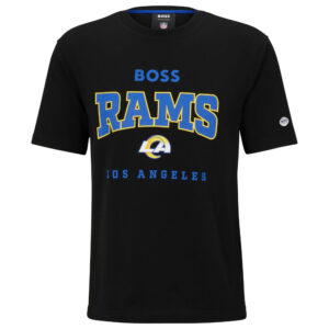 BOSS X NFL Los Angeles Rams Huddle T-Shirt für Herren in Schwarz