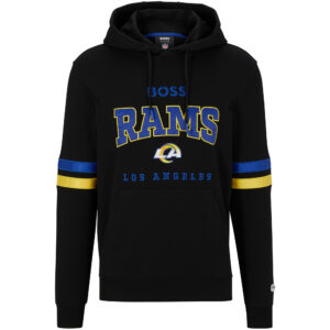 BOSS X NFL Los Angeles Rams Touchdown-Kapuzenpullover für Herren, Schwarz/Royal