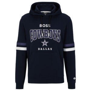 BOSS X NFL Dallas Cowboys Touchdown-Kapuzenpullover für Herren, Marineblau/Weiß