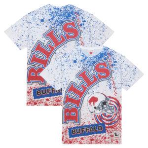 Mitchell & Ness Herren-T-Shirt „Team Burst“ der Buffalo Bills mit Sublimierung, weiß